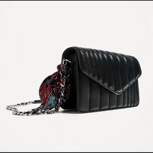 Quilted Zara Crossbody Bag with Scarf